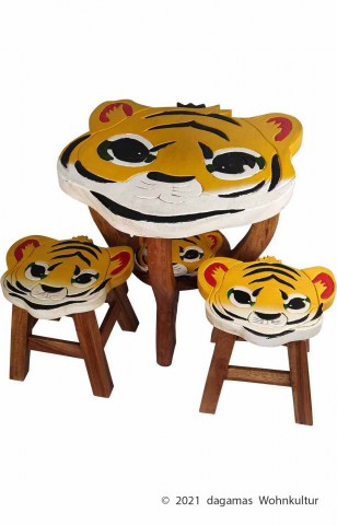Kindertisch-Tiger-Set